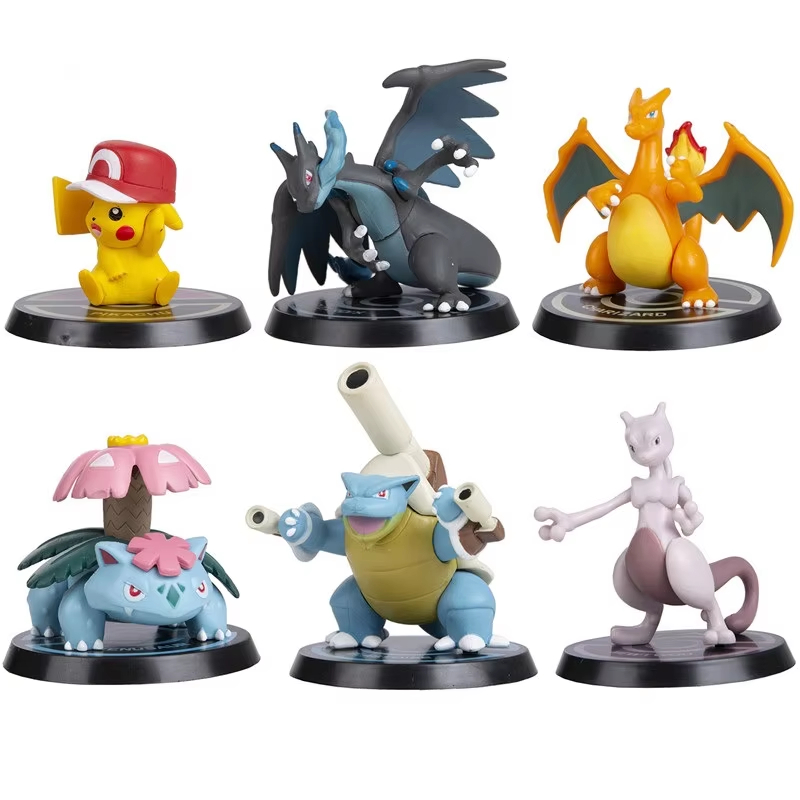 Model Kit Lugia - البوكيمون 6 قطعة/المجموعة أنيمي الشكل بيكاتشو