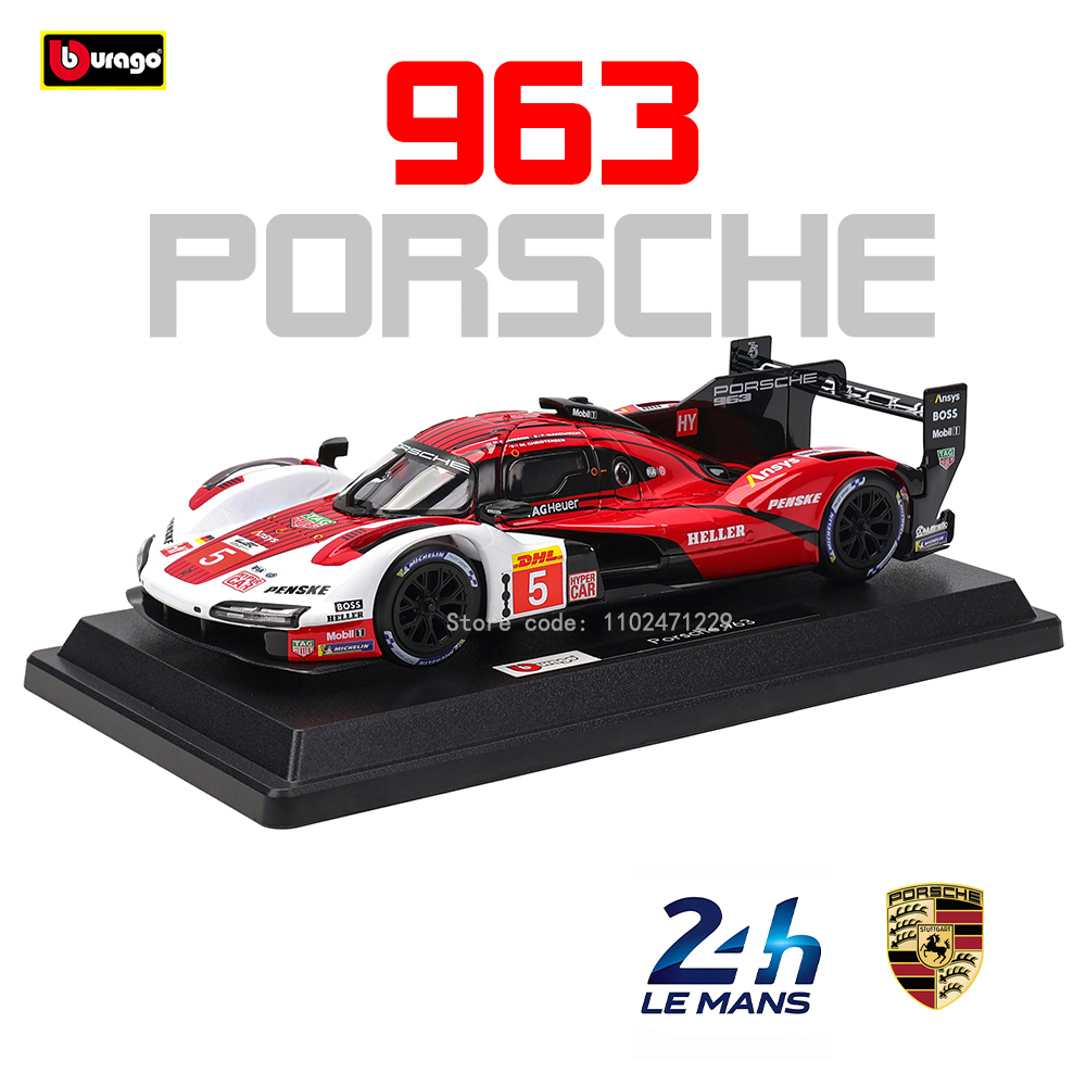 Model Kit Porsche 911 - Bburago 1:24 بورش 963 24 سبيكة