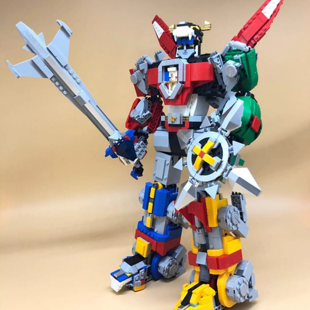 Model Kit Voltron - لعبة تركيب مكعبات بناء روبوت ميكانيكي