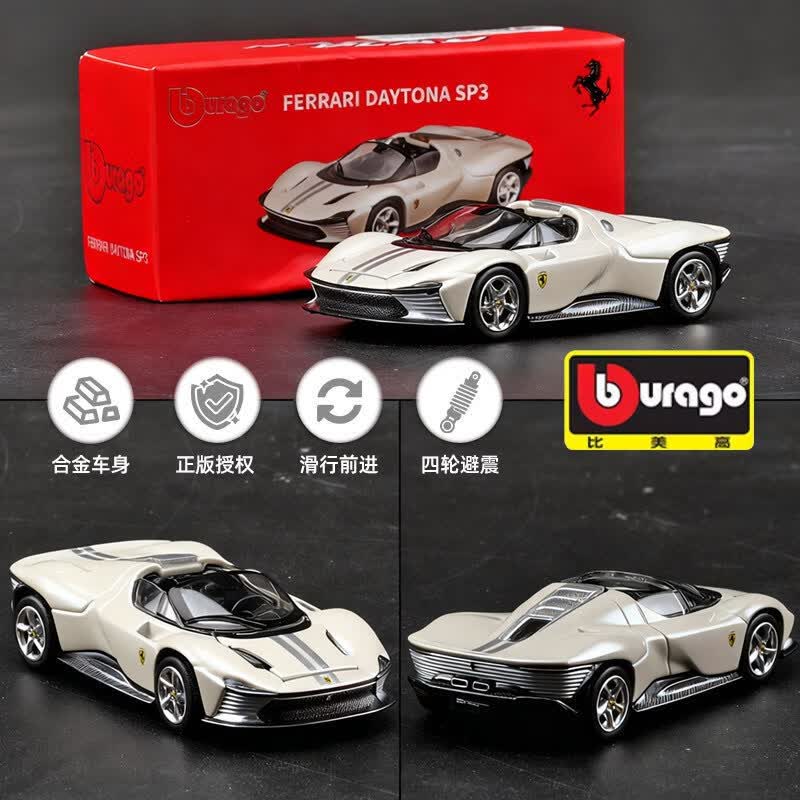 Model Kit Porsche 911 - ببوراغو 1:64 نموذج سيارة فيراري مصبوبة،