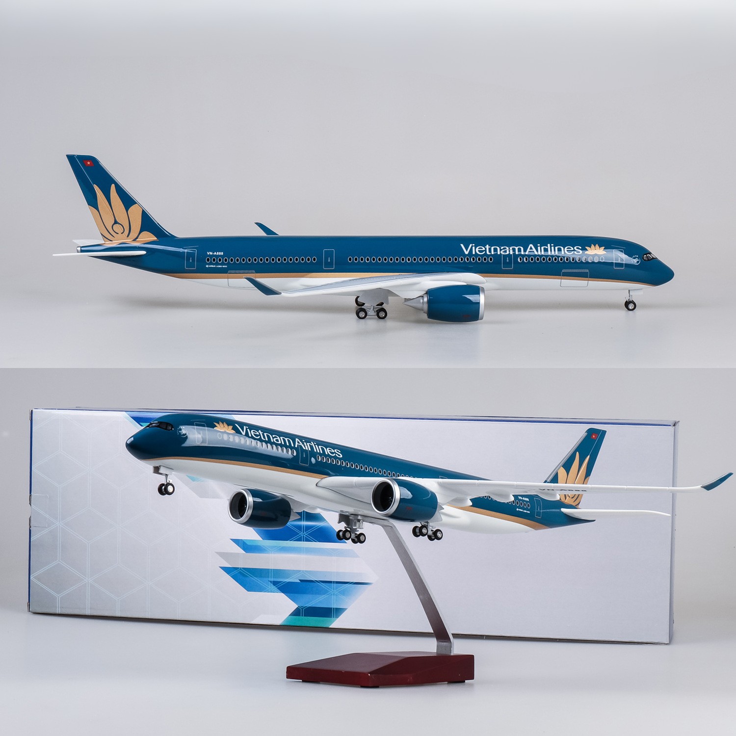 Model Kit Planes - نموذج طائرة فيتنام A350 كبير الحجم